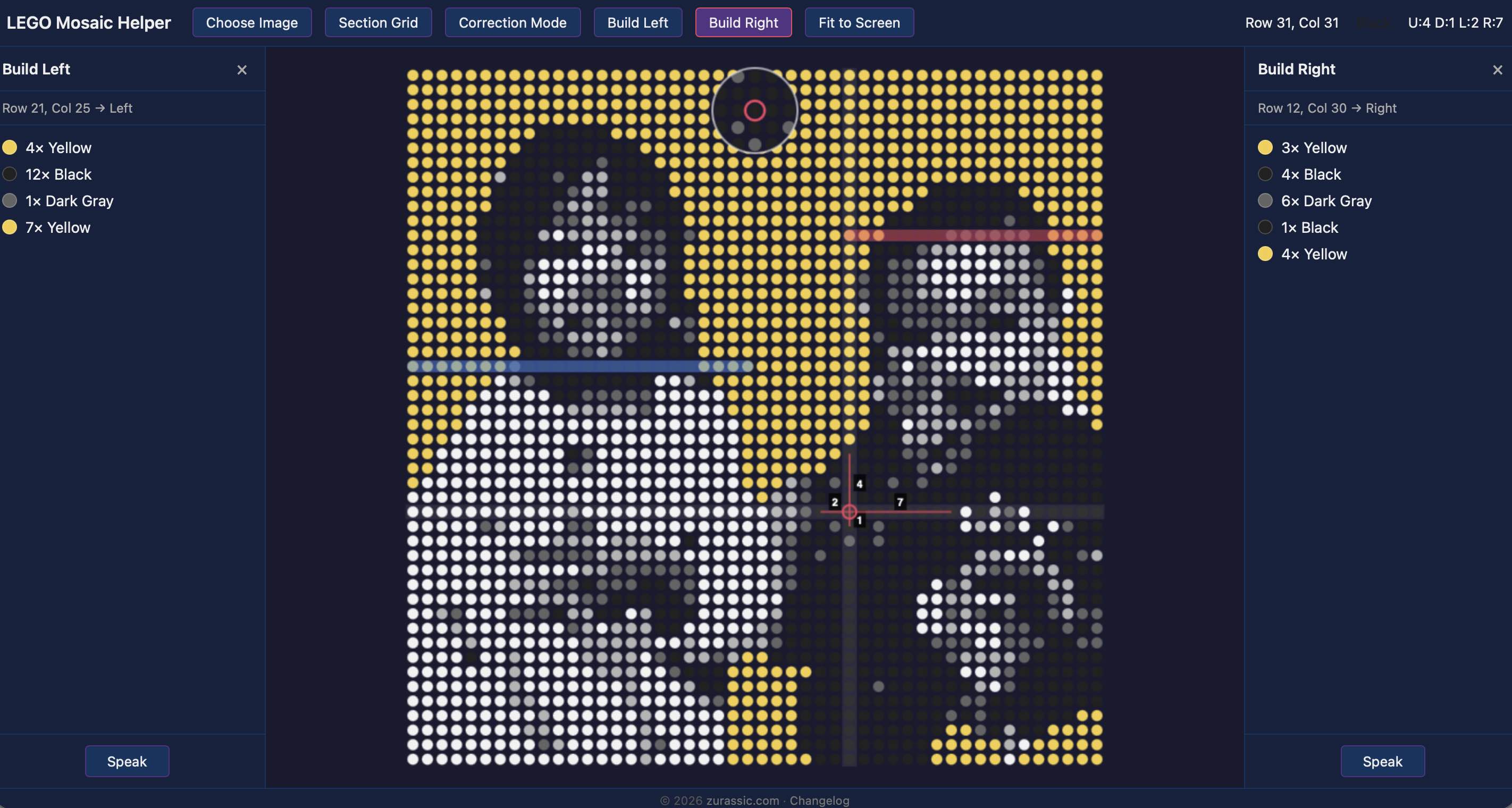 LEGO Mosaic Helper app screenshot